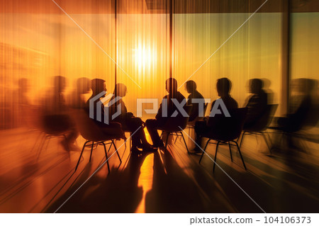 Business people meeting in conference room. Generative AI 104106373