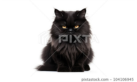 black cat isolated on white isolated background black cat isolated on white isolated background 104106945