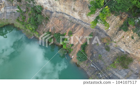 Lakeside in Bexhill Quarry, tranquil New South Wales, Australia 104107517