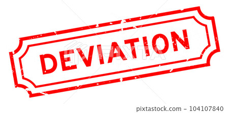 Grunge red deviation word rubber seal stamp on white background 104107840