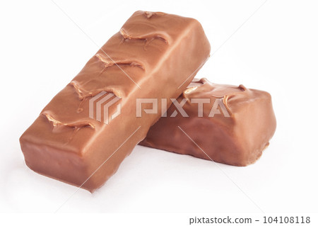 Chocolate bars isolated on white 104108118
