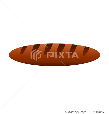 Baguette icon on white. 104108470