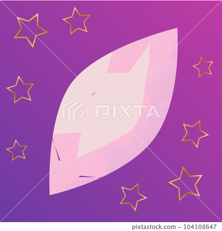 Beautiful pastel crystals drawing. Hand drawn illustration of natural crystal gem Beautiful pastel crystals drawing. Hand drawn illustration of natural crystal gem 104108647