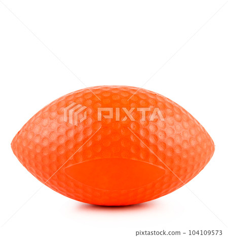 Dog toy isolated on white background. Free space for text. 104109573