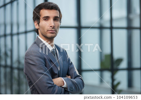 Portrait of a successful handsome man, businessman, judge, lawyer. 104109653