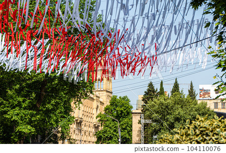 Decoration of Rustaveli avenue in Tbilisi Decoration of Rustaveli avenue in Tbilisi 104110076
