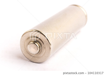 A battery. Energy supply equipment. Isolated on white background. A battery. Energy supply equipment. Isolated on white background. 104110317