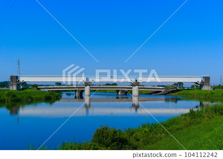 Inzai City, Chiba Prefecture Kita-Chiba Headrace Kita-Chiba No. 1 Drainage Pumping Station Vicinity June 2023 104112242