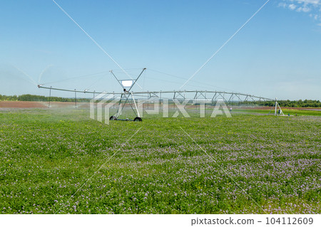 Center pivot crop irrigation or irrigating system for farm management 104112609