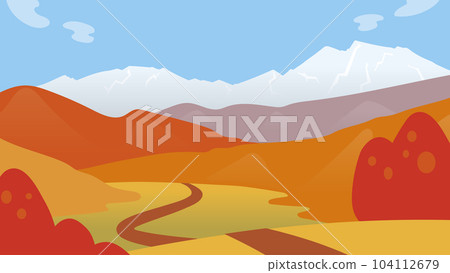 有紅葉的山脈 秋天的風景(16:9) 有紅葉的山脈 秋天的風景(16:9) 104112679