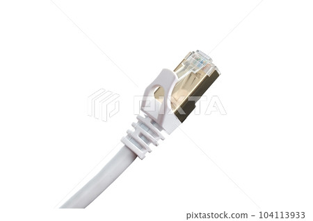 Network utp cable isolated on white 104113933
