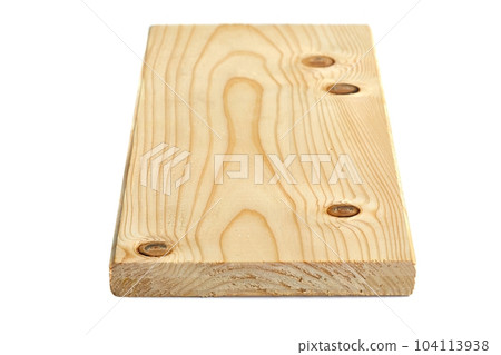Wooden lumber plank isolated on white Wooden lumber plank isolated on white 104113938