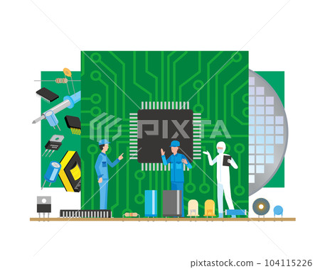 Image illustration of semiconductors and electronic components 104115226