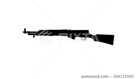 SKS assault rifle vector symbol 104115505