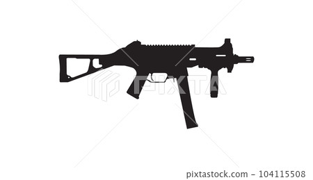UMP vector weapon silhouette icon 104115508