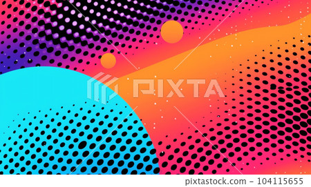 Generative AI, a halftone effect for a retro and nostalgic website design 104115655