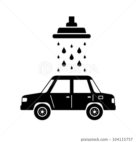 black icon wash car. 104115757