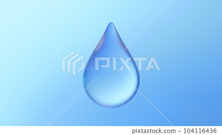 Water droplets on a blue background. 3d. (Landscape) Water droplets on a blue background. 3d. (Landscape) 104116436