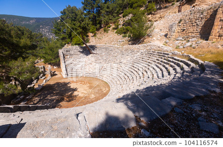 Well preserved semi-circular theater of Arycanda 104116574