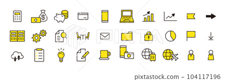Business icon set 104117196