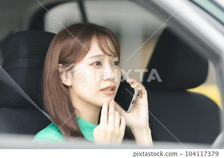 Female smartphone car Female smartphone car 104117379