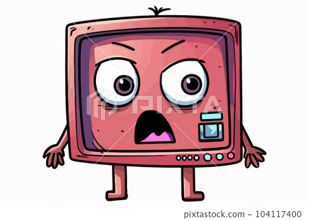 Vector Art, Red Television Character 104117400
