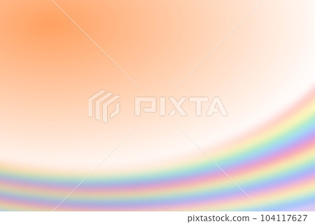 彩虹色彎曲的背景橙色背景 104117627