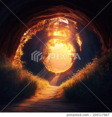 a tunnel a tunnel 104117867