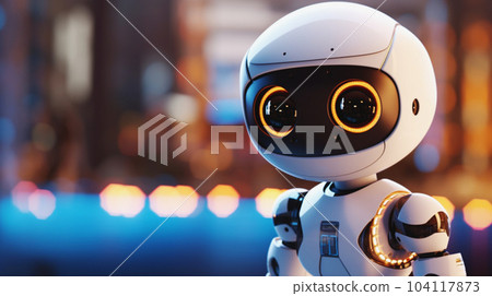 AI robot AI-generated image that seems to say something robot trying to say something 104117873