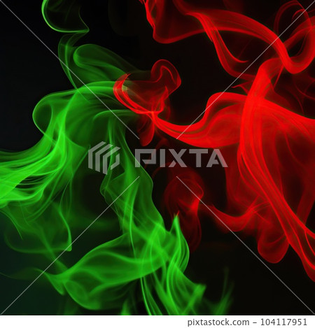 red and green smoke 104117951