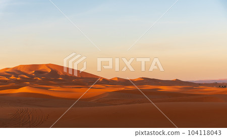 駱駝在摩洛哥撒哈拉沙漠徒步旅行 104118043