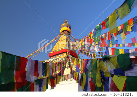 World Cultural Heritage Kathmandu Valley Boudhanath with the largest stupa of Tibetan Buddhism in Nepal World Cultural Heritage Kathmandu Valley Boudhanath with the largest stupa of Tibetan Buddhism in Nepal 104118213