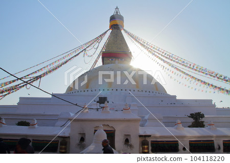 世界文化遺產加德滿都谷地博達哈大佛是尼泊爾最大的藏傳佛教佛塔 104118220