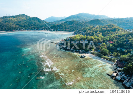 Aerial View of koh tao island Aerial View of koh tao island 104118616