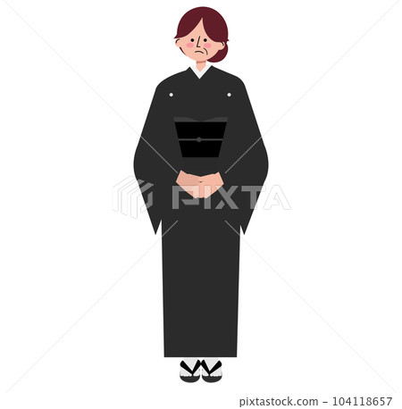中年婦女穿和服喪服圖解 104118657