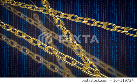 The gold chain on digital background for business concept 3d rendering The gold chain on digital background for business concept 3d rendering 104119724