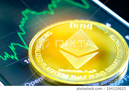 Ethereum and Bitcoin Stock Growth and Cryptocurrency Market Trends investing in digital assets and the chart showing the huge rise in bitcoin price. blockchain concept Ethereum and Bitcoin Stock Growth and Cryptocurrency Market Trends investing in digital assets and the chart showing the huge rise in bitcoin price. blockchain concept 104120025