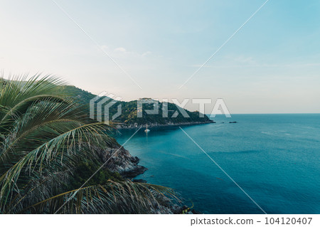 Sea view from a mountain on Koh Samui 104120407