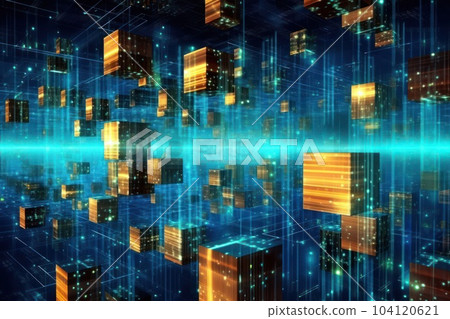 Global business, internet network connection, IoT Internet of Things, business intelligence concept. Busines global network, futuristic technology background. AI generative 104120621