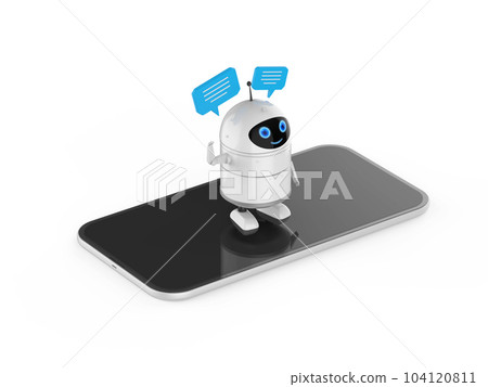 Chatbot or assistant robot chat with speech bubble - Stock Illustration ...