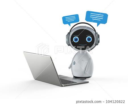 Chatbot or assistant robot chat with speech bubble - Stock Illustration ...