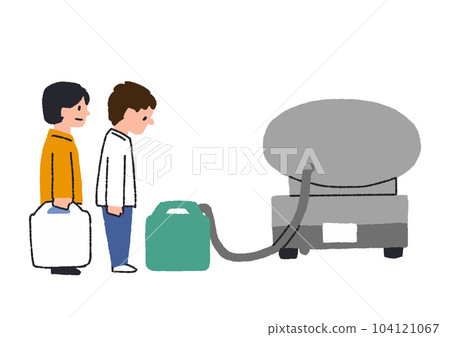 災難期間人們從灑水車上取水 災難期間人們從灑水車上取水 104121067