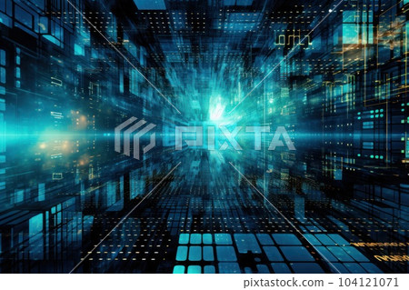 Global business, internet network connection, IoT Internet of Things, business intelligence concept. Busines global network, futuristic technology background. AI generative 104121071