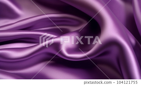 Satin silk fabric background as wallpaper in purple luxury sheen. Rippled texture of the scarf. Satin silk fabric background as wallpaper in purple luxury sheen. Rippled texture of the scarf. 104121755