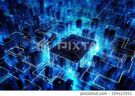 Global business, internet network connection, IoT Internet of Things, business intelligence concept. Busines global network, futuristic technology background. AI generative 104121911