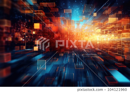 Global business, internet network connection, IoT Internet of Things, business intelligence concept. Busines global network, futuristic technology background. AI generative 104121960