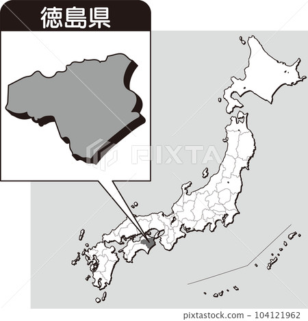德島縣地圖_空白地圖_36_日本地圖中的德島縣_按縣放大的日本地圖_德島縣 104121962
