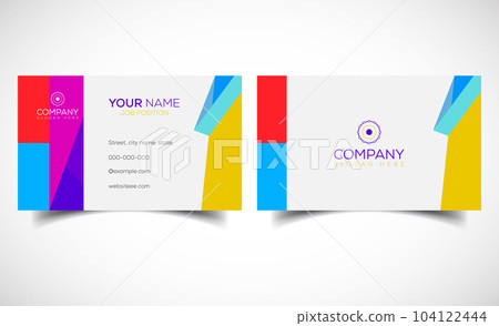 Creative and modern corporate business card template 104122444