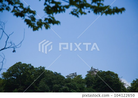 Ono castle town during the rainy season 104122650