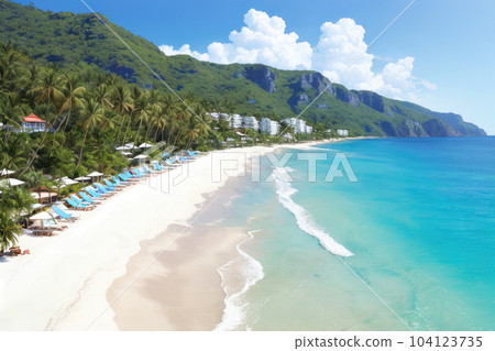 《AI image》Midsummer beach resort image 104123735